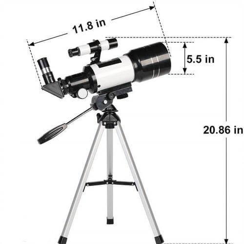 Nokmo | Professional Astronomical Telescope | 70mm Aperture, 300mm Focal Length & Easy Setup for Stargazing and Nature Exploration