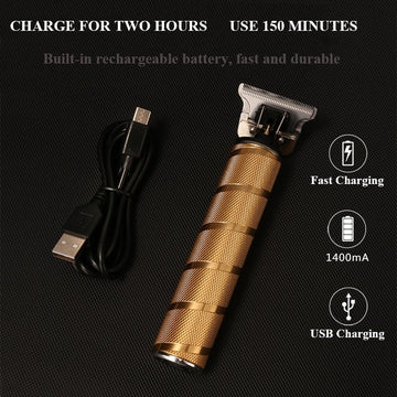 Nokmo | Professional Hair Clippers for Men Gold Set | Gold Cordless Hair Clippers