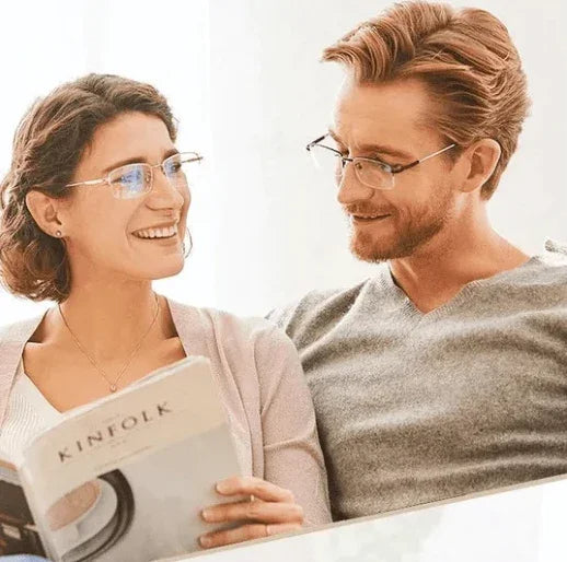 Nokmo | Progressive Reading Glasses with High Hardness and Anti-Blue Light Filter for Distance and Near Vision
