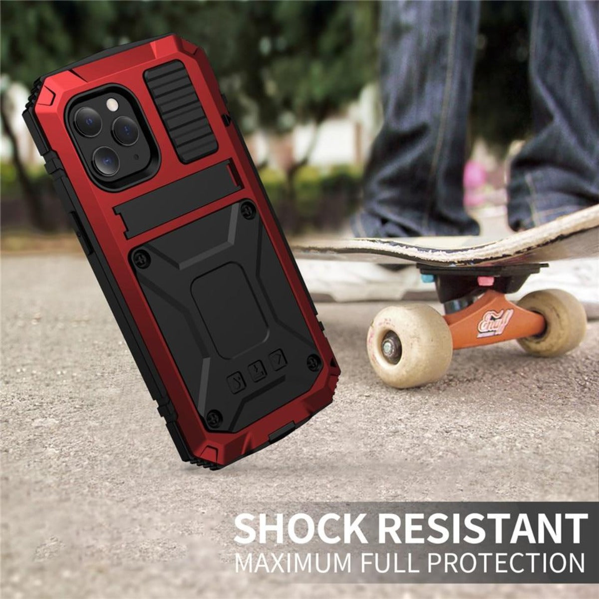 Nokmo | Protective Shockproof Tempered Glass Metal Case for iPhone