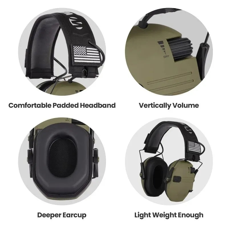 Nokmo | Protective Shooting Headphones | Active Noise Cancellation, Lightweight and Comfortable for Shooting Activities