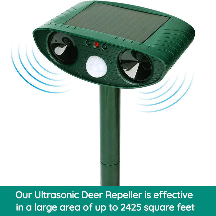 Nokmo | Raccoon Outdoor Ultrasonic Repeller - Solar-Powered Ultrasonic Animal and Pest Repellent - Get Rid of Raccoons in 48 Hours