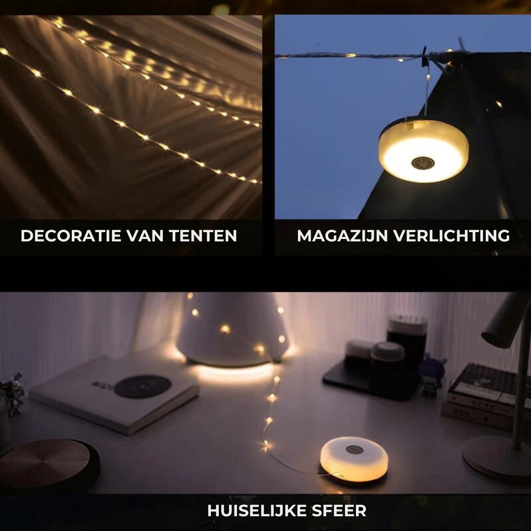 Nokmo | Rechargeable Waterproof Camping Lantern with String Lights