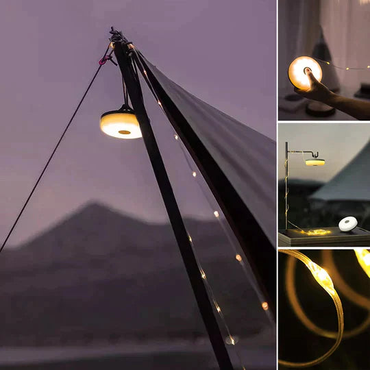 Nokmo | Rechargeable Waterproof Camping Lantern with String Lights