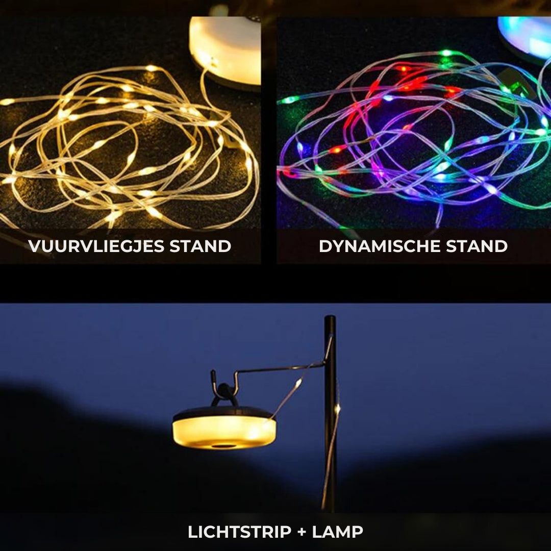 Nokmo | Rechargeable Waterproof Camping Lantern with String Lights