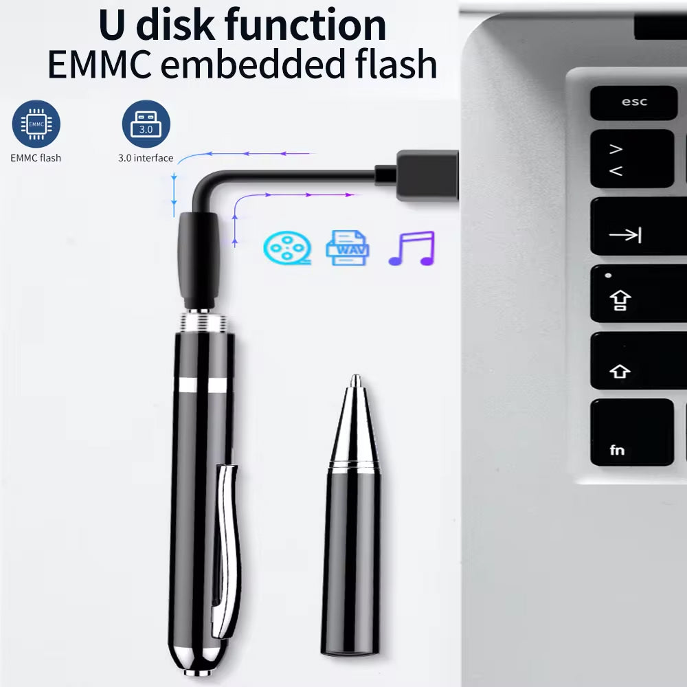 Nokmo | Recorder Pen with Voice Activation, Discreet Sound Recorder for Covert Surveillance