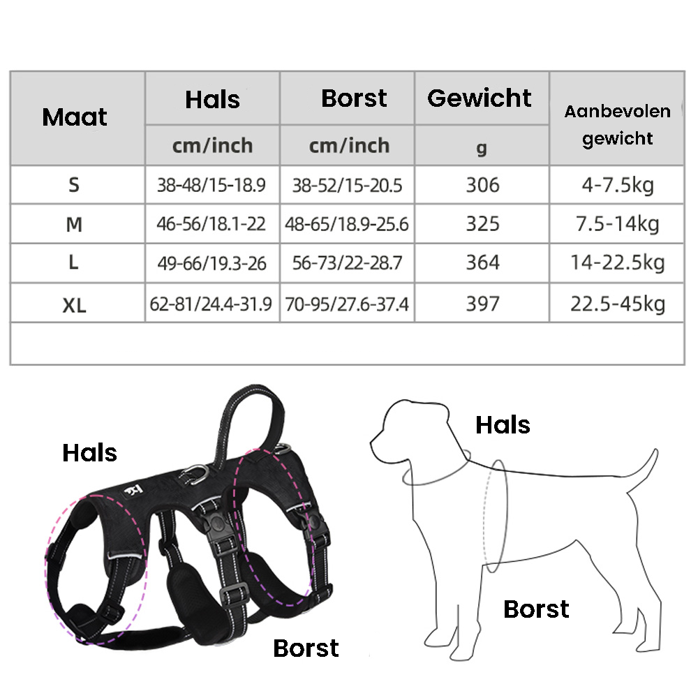 Nokmo | Reflective Anti-Pull Dog Harness - Gripguard