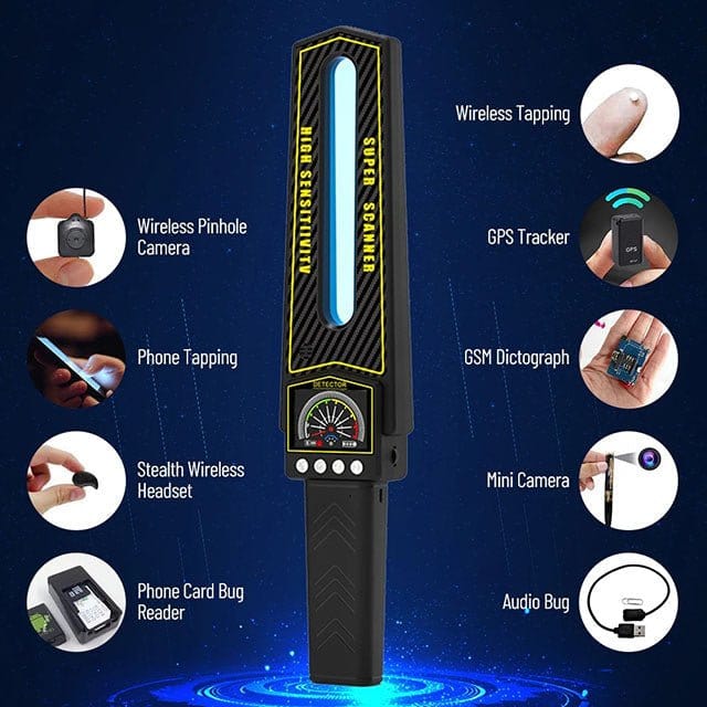 Nokmo | RF Bug Detector Scanner | Hidden Camera and Tracker Finder | Portable