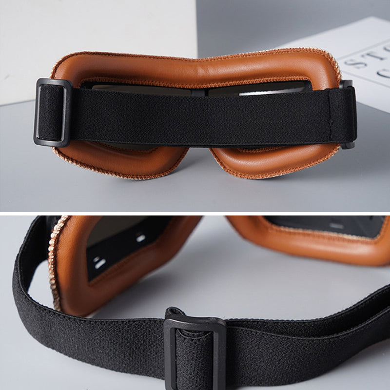 Nokmo | RoadRider | Vintage Motorcycle Goggles with Interchangeable Lenses and Comfort Padding