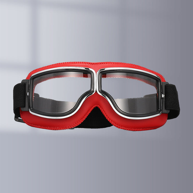 Nokmo | RoadRider | Vintage Motorcycle Goggles with Interchangeable Lenses and Comfort Padding