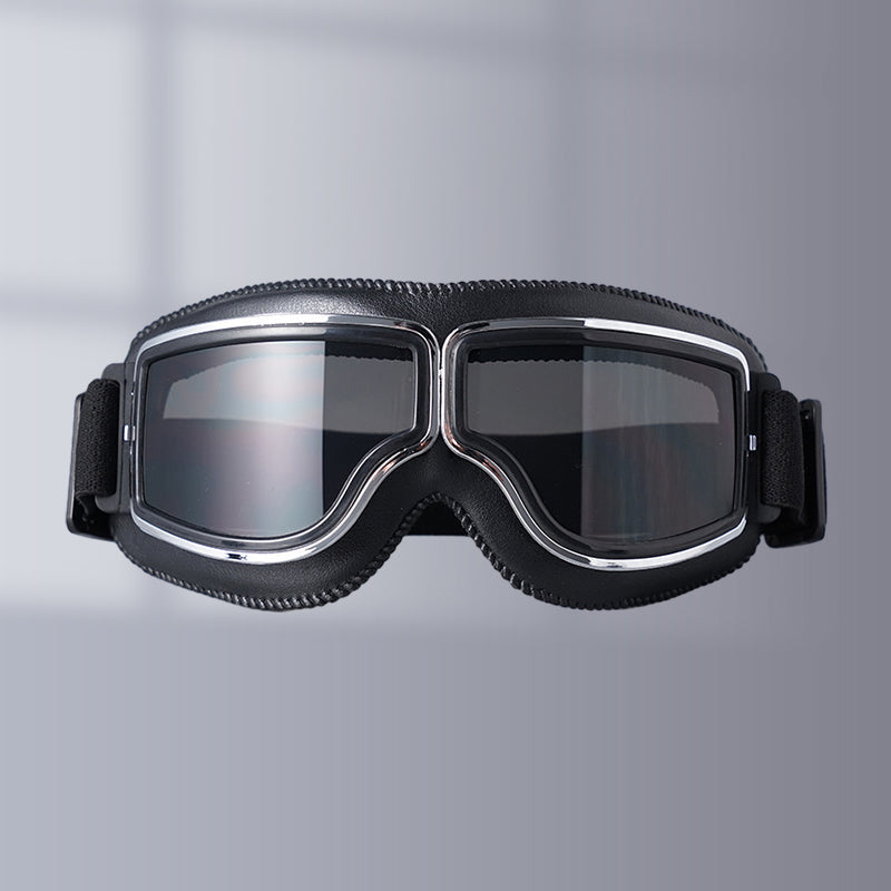 Nokmo | RoadRider | Vintage Motorcycle Goggles with Interchangeable Lenses and Comfort Padding