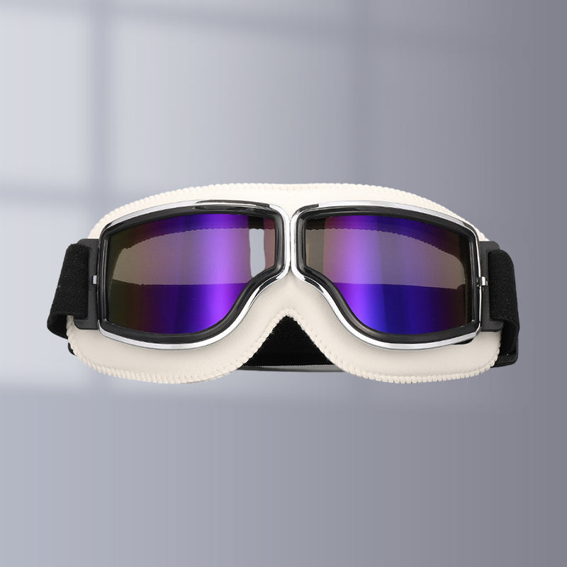 Nokmo | RoadRider | Vintage Motorcycle Goggles with Interchangeable Lenses and Comfort Padding
