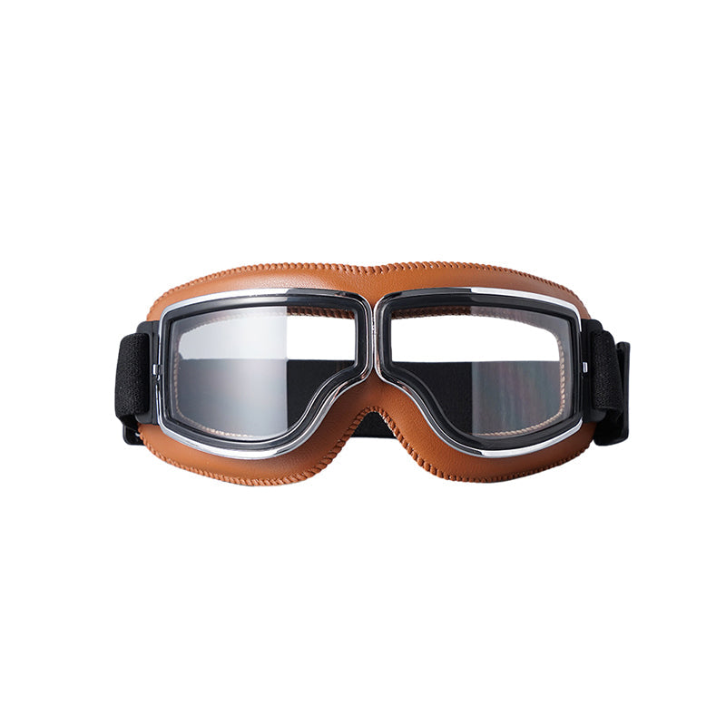 Nokmo | RoadRider | Vintage Motorcycle Goggles with Interchangeable Lenses and Comfort Padding