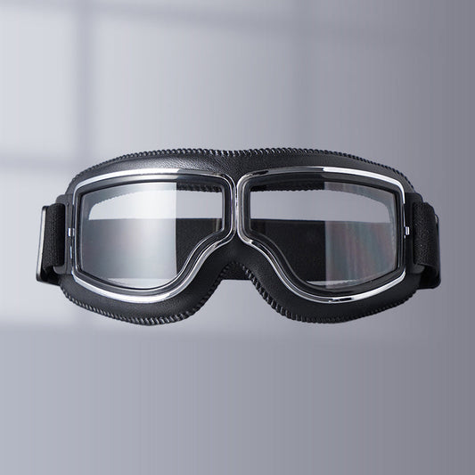 Nokmo | RoadRider | Vintage Motorcycle Goggles with Interchangeable Lenses and Comfort Padding