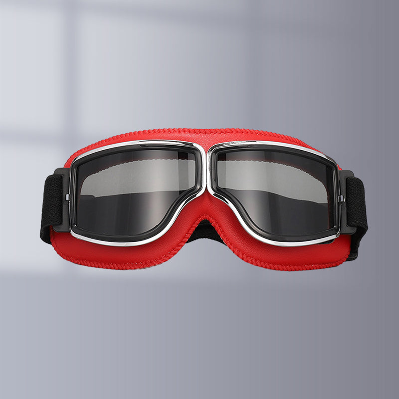 Nokmo | RoadRider | Vintage Motorcycle Goggles with Interchangeable Lenses and Comfort Padding