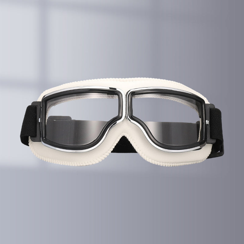 Nokmo | RoadRider | Vintage Motorcycle Goggles with Interchangeable Lenses and Comfort Padding