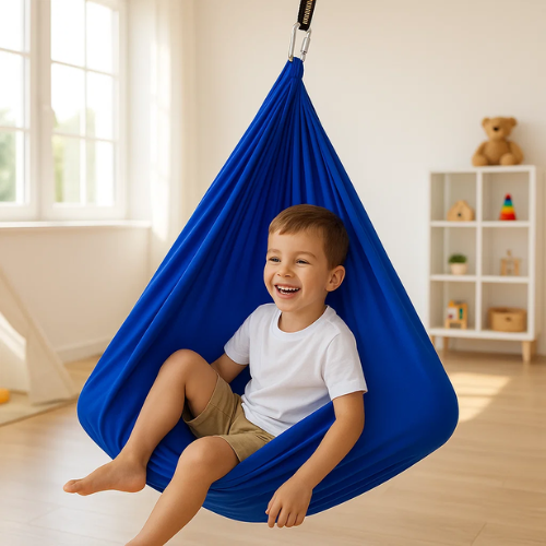 Nokmo | RustNest Cotton Therapy Sling | Soothing Deep Pressure | Black, 100×280 cm