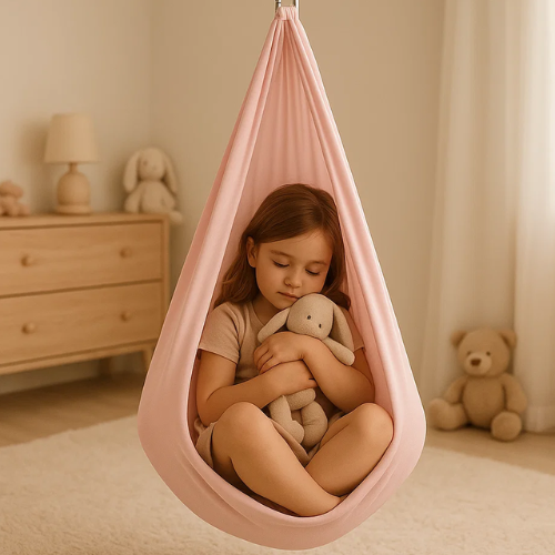 Nokmo | RustNest Cotton Therapy Sling | Soothing Deep Pressure | Black, 100×280 cm