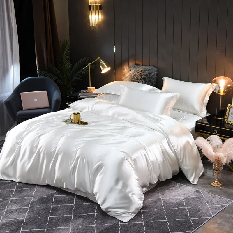 Nokmo | Satin Bedding Set Duvet Cover Pillowcases