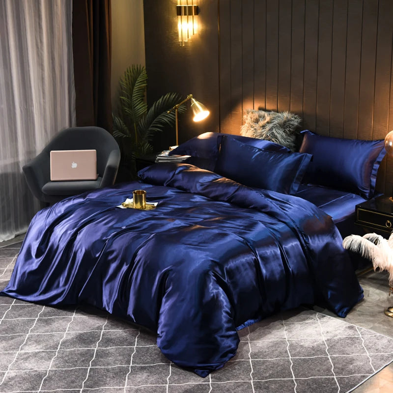 Nokmo | Satin Bedding Set Duvet Cover Pillowcases
