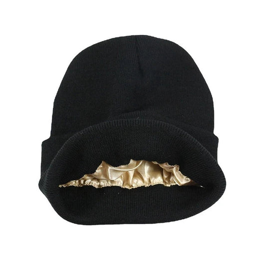 Nokmo | Satin Lined Beanie Hat - Cozy Knit