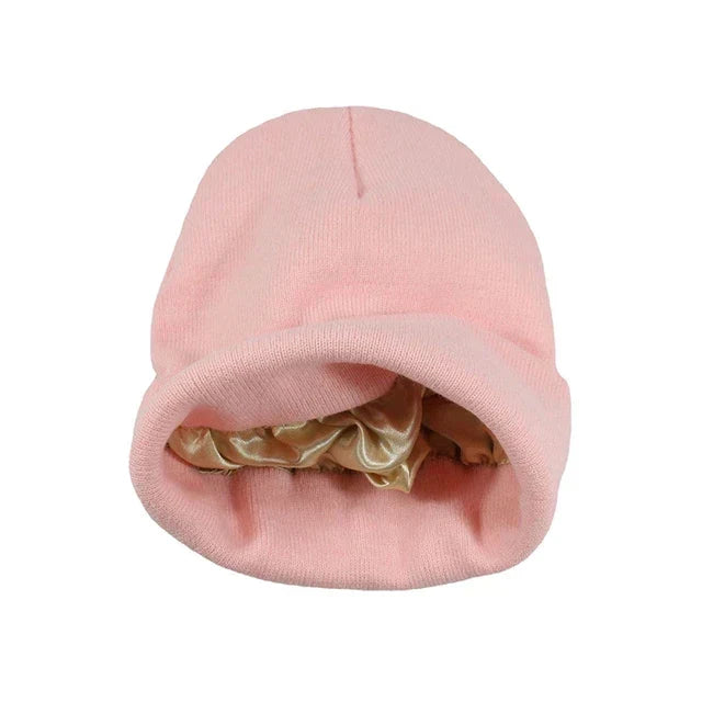 Nokmo | Satin Lined Beanie Hat - Cozy Knit