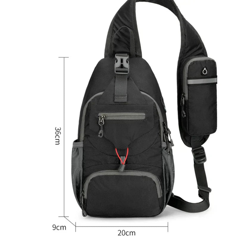 Nokmo | SecurePack | Anti-Theft Waterproof Multi-Pocket Shoulder Backpack – Lightweight Crossbody Travel Bag