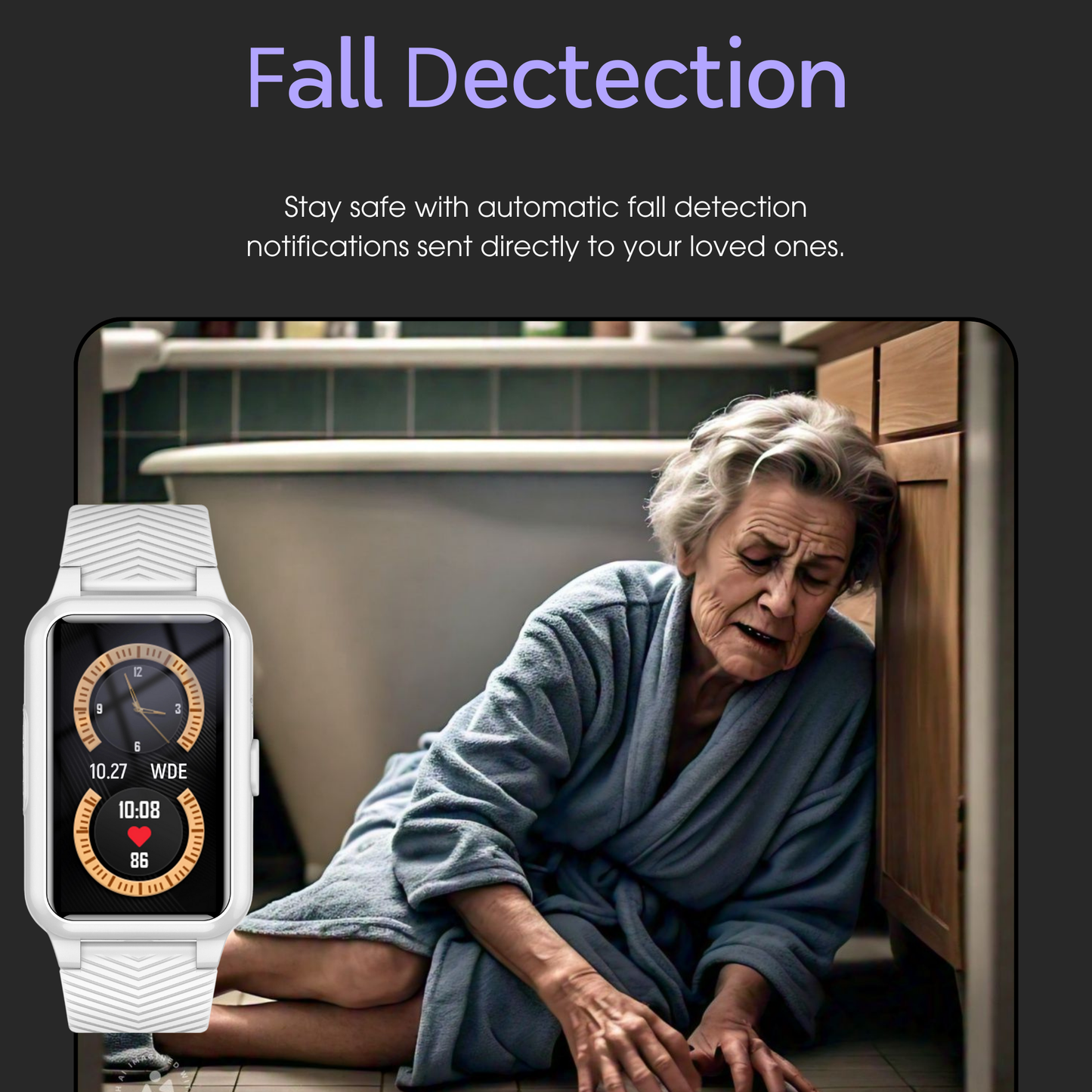 Nokmo | Senior Safety Watch with Fall Detection and GPS – Smart Care Smartwatch
