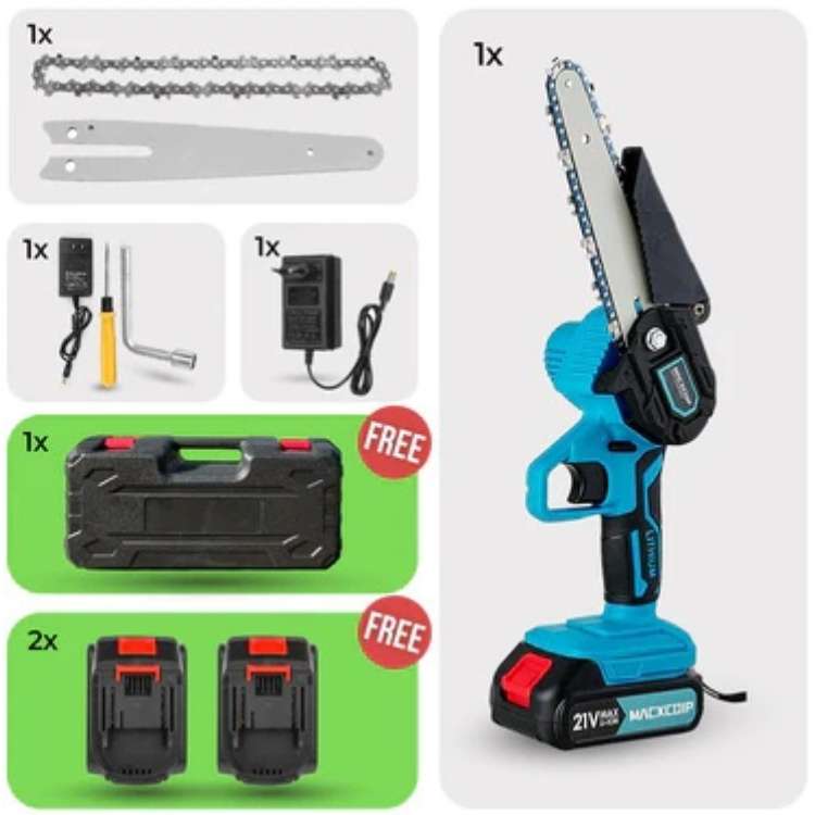 Nokmo | SharpCut 6” Cordless Chainsaw | Powerful and Ergonomic | Lightweight