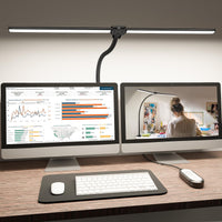 Nokmo | Φωτιστικό Γραφείου LED Shinetech για Οικιακό Γραφείο, 4000k Ουδέτερο Λευκό, Διπλή Κεφαλή Αρχιτεκτονικού Φωτισμού με Σφιγκτήρα, Ρυθμιζόμενο και Μεταβλητό Φωτισμό
