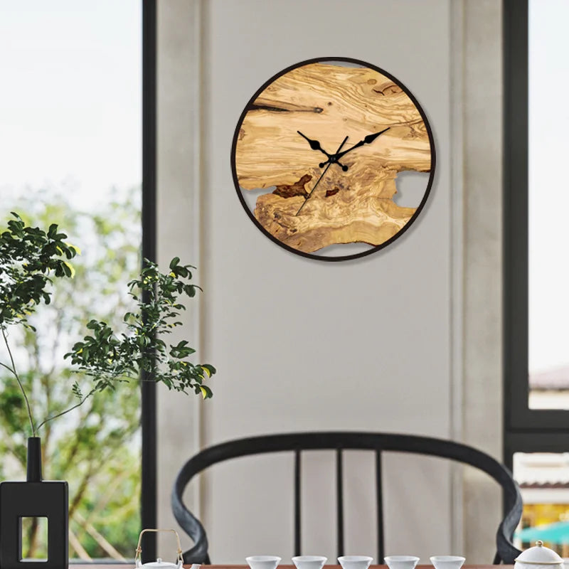 Nokmo | Silent Wall Clock Made of Acrylic and Wood