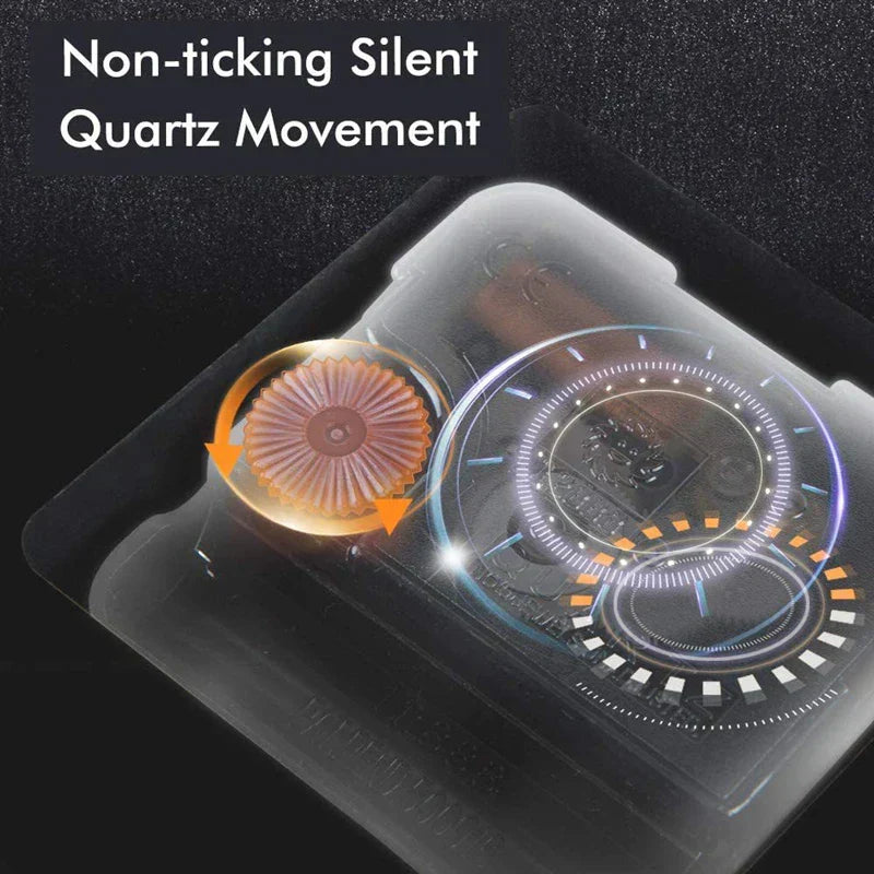 Nokmo | Silent Wall Clock Made of Acrylic and Wood