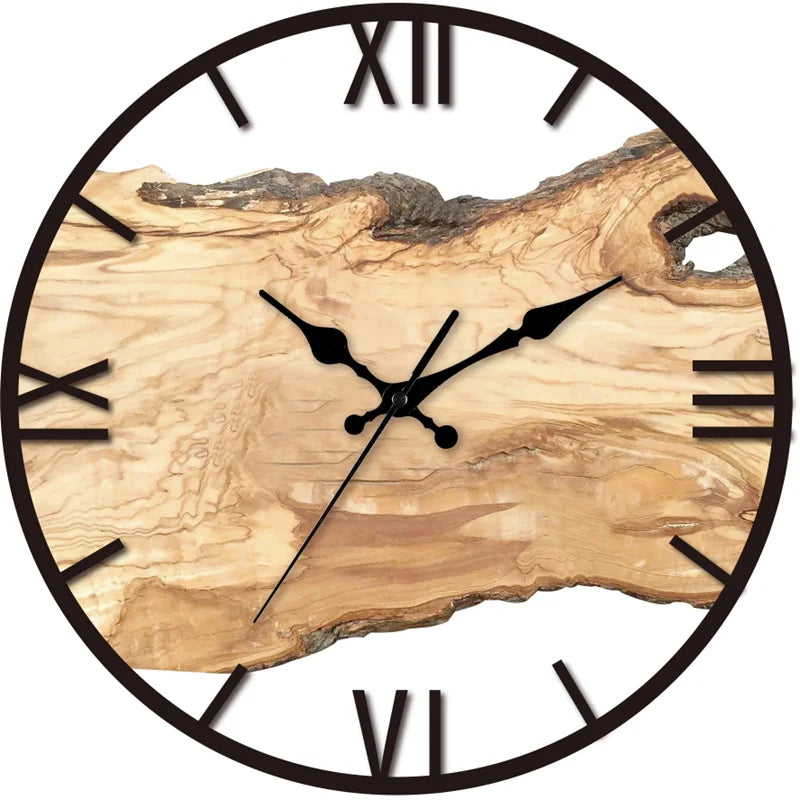 Nokmo | Silent Wall Clock Made of Acrylic and Wood