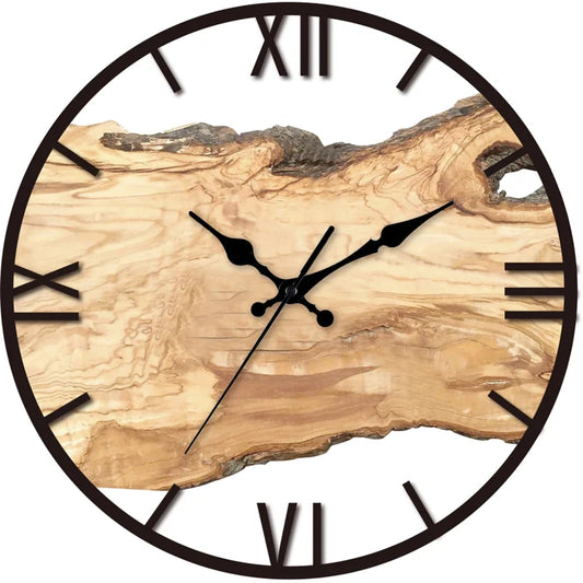 Nokmo | Silent Wall Clock Made of Acrylic and Wood