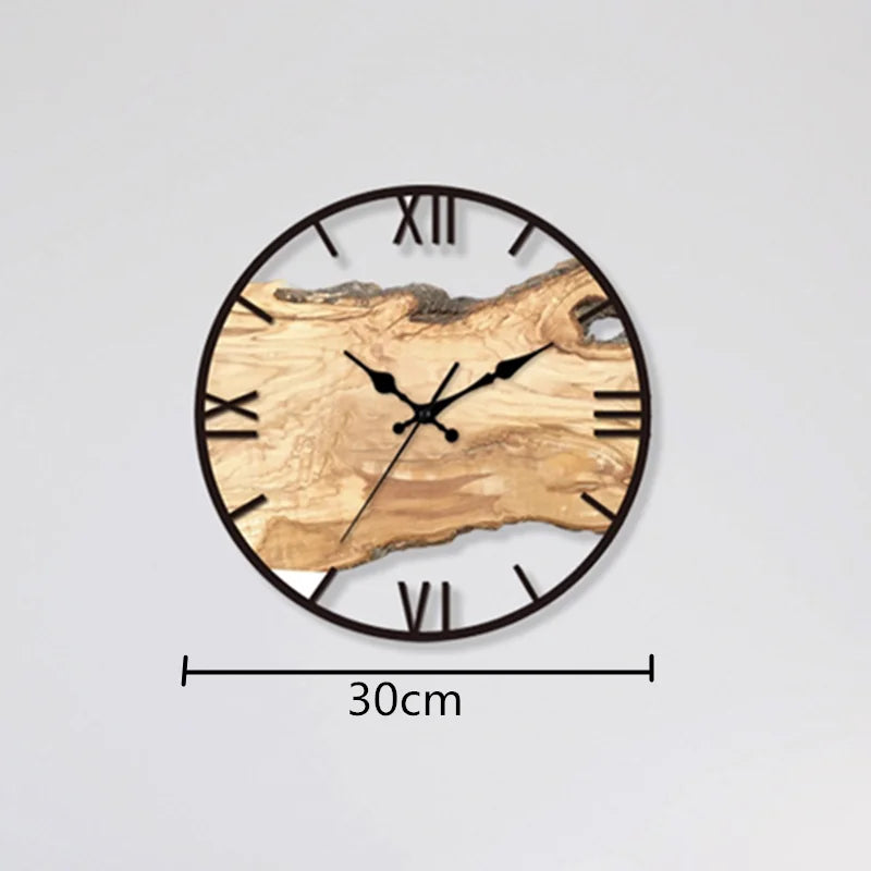 Nokmo | Silent Wall Clock Made of Acrylic and Wood