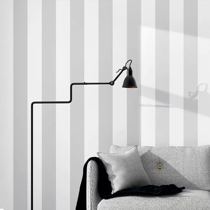 Nokmo | Simple Wide Stripes Non-Adhesive Wallpaper for Coffee Room and Clothing Store, 33 Feet x 20.5 Inches