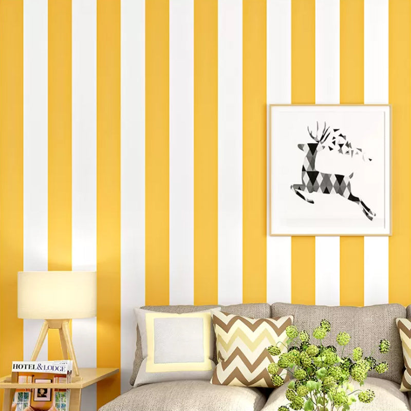 Nokmo | Simple Wide Stripes Non-Adhesive Wallpaper for Coffee Room and Clothing Store, 33 Feet x 20.5 Inches
