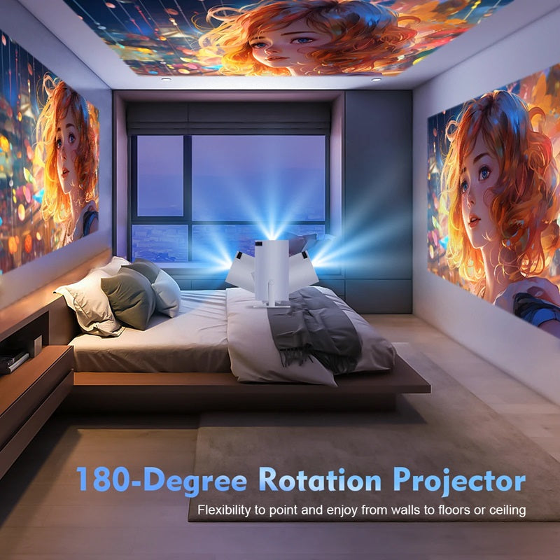 Nokmo | Smart 4K Mini Projector with Dual WiFi and Bluetooth Connection