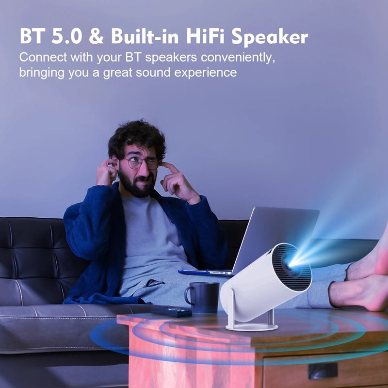 Nokmo | Smart 4K Mini Projector with Dual WiFi and Bluetooth Connection