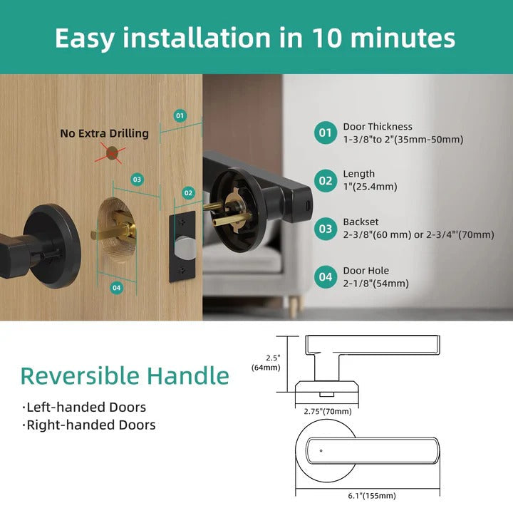Nokmo | Smart Handle Door Lock with Keyless Access