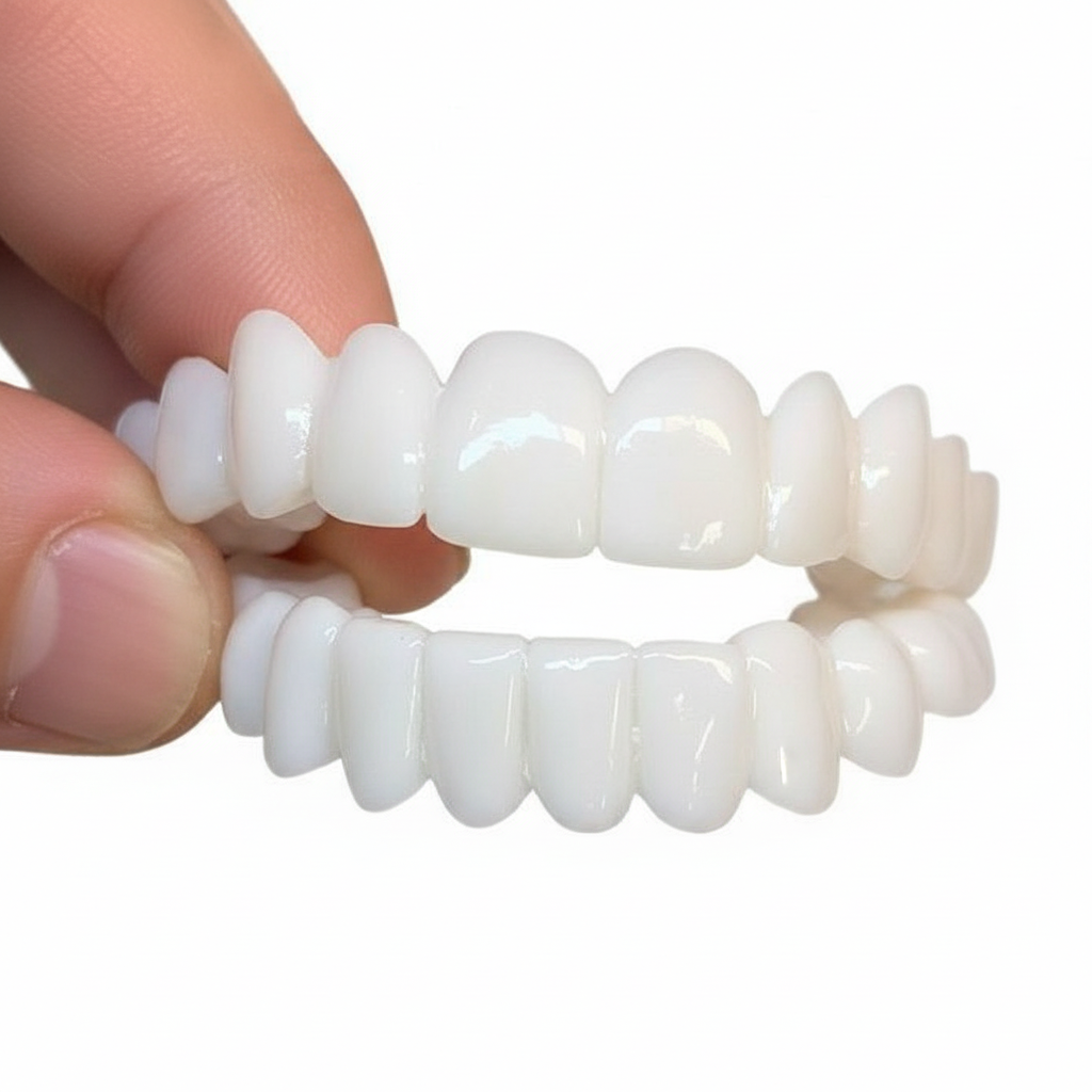 Nokmo | Smile Veneers | Customizable Cosmetic Tooth Covers | Medical Special Resin | Instant Smile Correction | Upper & Lower Jaw