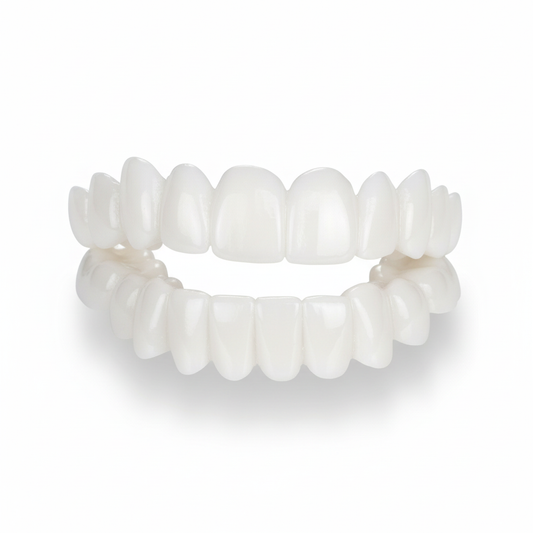 Nokmo | Smile Veneers | Customizable Cosmetic Tooth Covers | Medical Special Resin | Instant Smile Correction | Upper & Lower Jaw