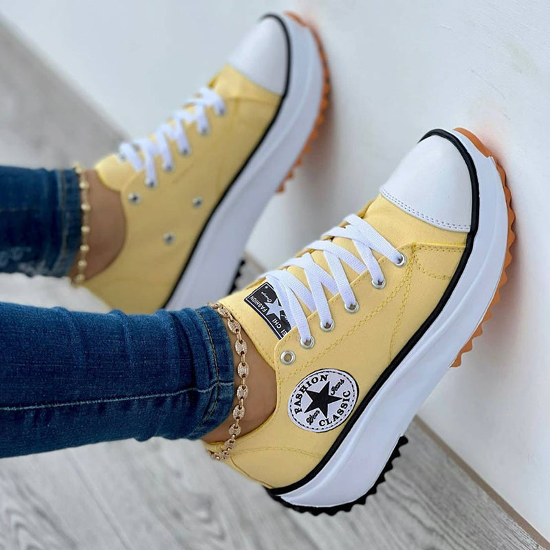 Nokmo Sneaker Women Thick Sole Lacing