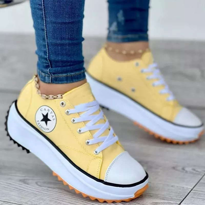 Nokmo Sneaker Women Thick Sole Lacing
