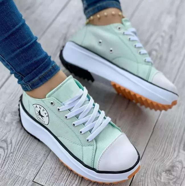 Nokmo Sneaker Women Thick Sole Lacing