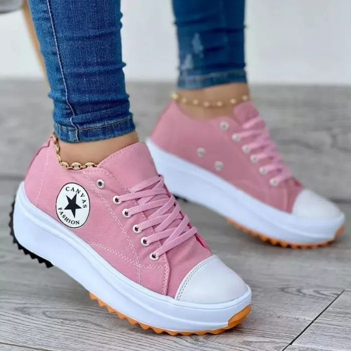 Nokmo Sneaker Women Thick Sole Lacing