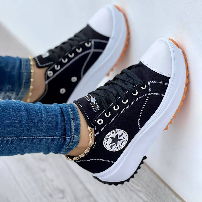 Nokmo Sneaker Women Thick Sole Lacing