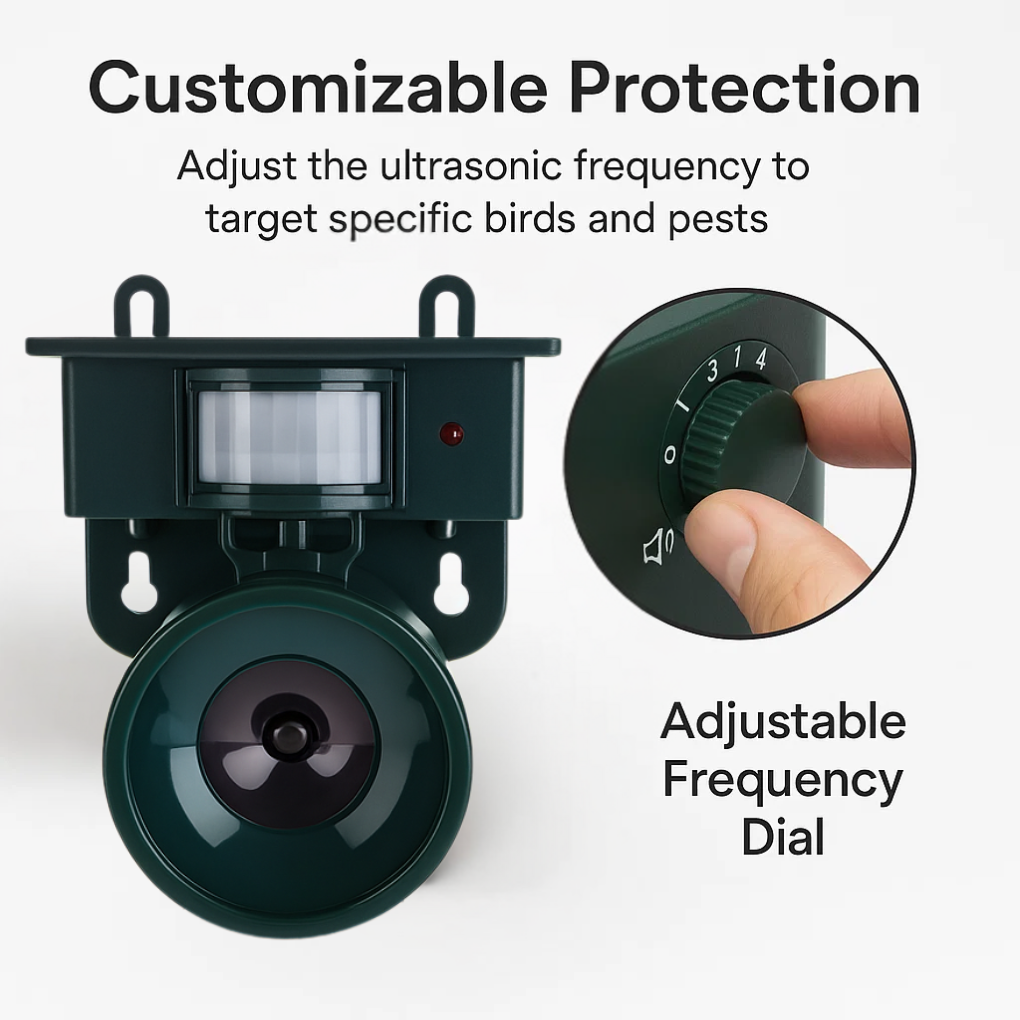 Nokmo | Solar Motion Sensor Bird Repeller & Scarer