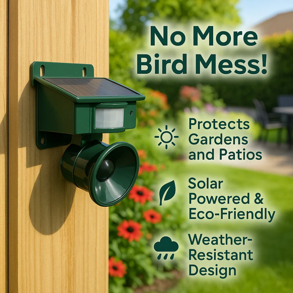 Nokmo | Solar Motion Sensor Bird Repeller & Scarer