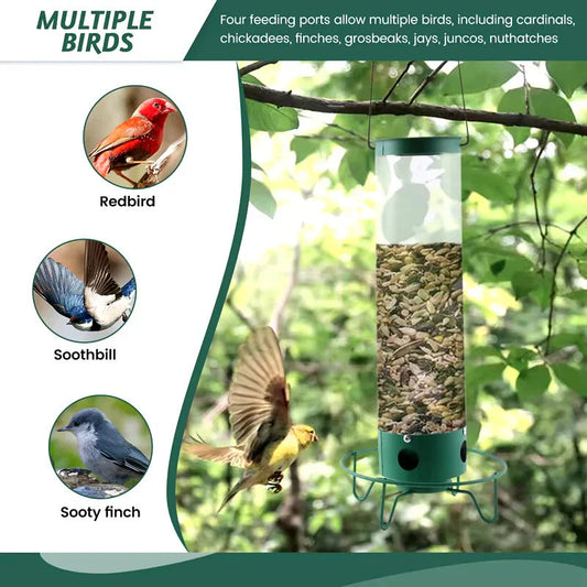 Nokmo | Squirrel Proof Bird Feeder for Outdoors